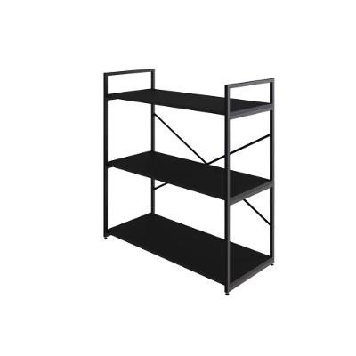 Estante C/03 Prateleiras 84x80x33cm Yon Preto Tx/est.preta Preto Tx/est.preta