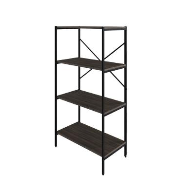 Estante C/04 Prateleiras 118x60x33cm Tub Tueh1164 Nogal - Est.preta Nogal / Est.preta