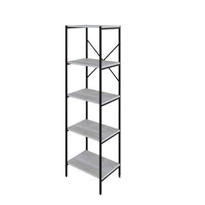 Estante C/05 Prateleiras 152x45x33cm Tub Tueh1545 Snow - Est.preta Snow / Est.preta