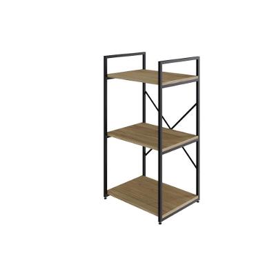 Estante C/03 Prateleiras 84x45x33cm Yon Vermont Oak/est.preta Vermont Oak/est.preta