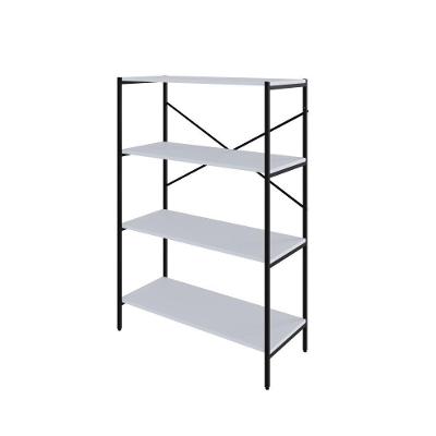 Estante C/04 Prateleiras 118x80x33cm Tub Tueh1184 Branco Chess - Est.preta Branco Chess / Est.preta