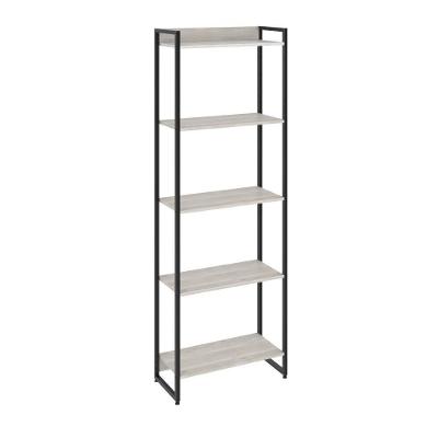 Estante Dynamica 60x30x187cm C/05 Prateleiras Snow / Est.preta Snow / Est.preta