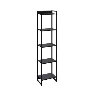 Estante Dynamica 45x30x187cm C/05 Prateleiras Preto ônix / Est.preta Preto ônix / Est.preta