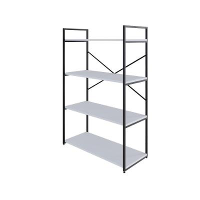 Estante C/04 Prateleiras 118x80x33cm Yon Branco Tx/est.preta Branco Tx/est.preta