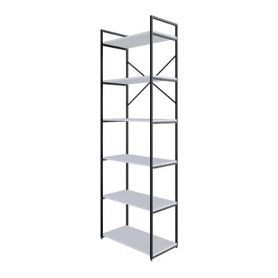 Estante Alta C/06 Prateleiras 185x60x33cm Yon Branco Tx/est.preta Branco Tx/est.preta