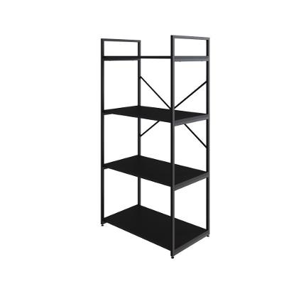 Estante C/04 Prateleiras 118x60x33cm Yon Preto Tx/est.preta Preto Tx/est.preta