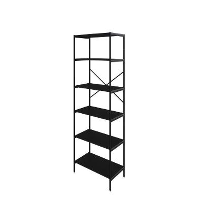 Estante C/06 Prateleiras 186x60x33cm Tub Tueh1866 Preto ônix - Est.preta Preto ônix / Est.preta