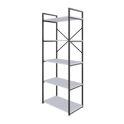 Estante C/05 Prateleiras 152x60x33cm Yon Branco Tx/est.preta Branco Tx/est.preta
