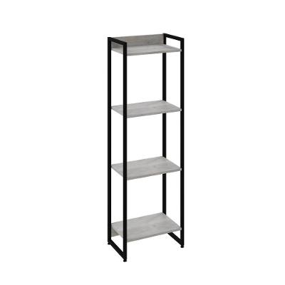 Estante Dynamica 45x30x146cm C/04 Prateleiras Snow / Est.preta Snow / Est.preta