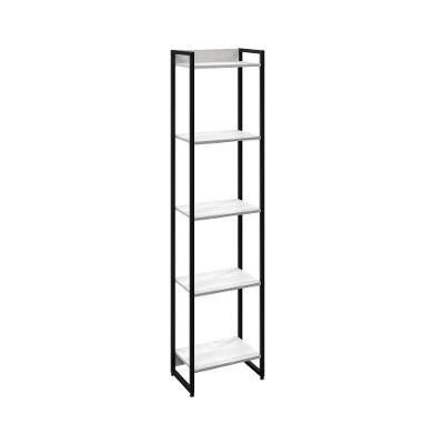 Estante Dynamica 45x30x187cm C/05 Prateleiras Snow / Est.preta Snow / Est.preta