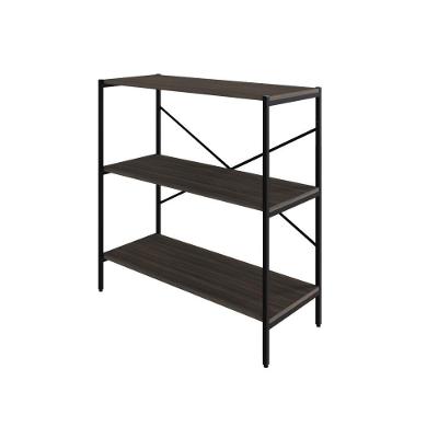 Estante C/03 Prateleiras 84x80x33cm Tub Tueh883 Nogal - Est.preta Nogal / Est.preta