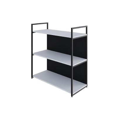 Estante C/03 Prateleiras 84x80x33cm C/fundo Yon Branco Tx/est.preta Branco Tx/est.preta