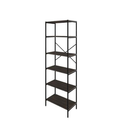 Estante C/06 Prateleiras 186x60x33cm Tub Tueh1866 Nogal - Est.preta Nogal / Est.preta