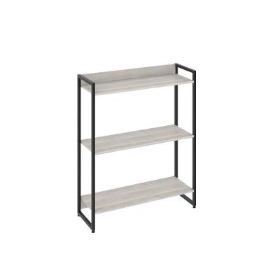 Estante Dynamica 80x30x104cm C/03 Prateleiras Snow / Est.preta Snow / Est.preta