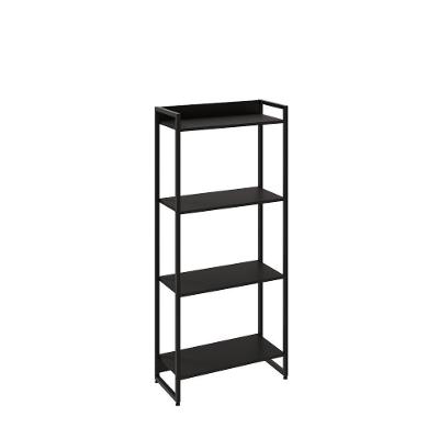 Estante Dynamica 60x30x146cm C/04 Prateleiras Preto ônix / Est.preta Preto ônix / Est.preta