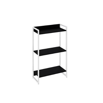 Estante Dynamica 60x30x104cm C/03 Prateleiras Preto ônix / Est.branca Preto ônix / Est.branca