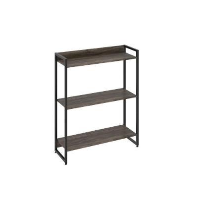 Estante Dynamica 80x30x104cm C/03 Prateleiras Carvalho Dark / Est.preta Carvalho Dark / Est.preta