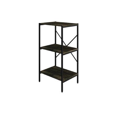 Estante C/03 Prateleiras 84x45x33cm Tub Tueh843 Carvalho Dark - Est.preta Carvalho Dark / Est.preta