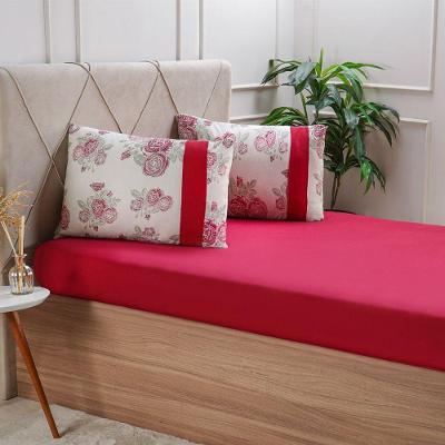 Jogo De Cama Solteiro Malha 2 Pçs Bella Cama New 88x188cm Vermelho
