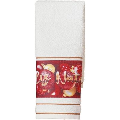 Toalha Lavabo Natalina Jacquard 30x45cm Creme