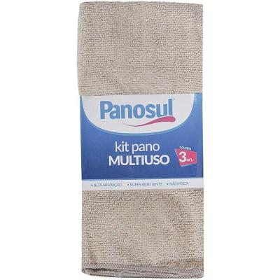 Kit 3 Panos Microfibra Multiuso 50x70cm