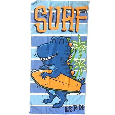 Toalha De Praia Infantil Summer Microfibra Anti Areia 60x110cm Dino Surf