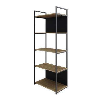Estante C/05 Prateleiras 152x60x33cm C/fundo Yon Vermont Oak/est.preta Vermont Oak/est.preta