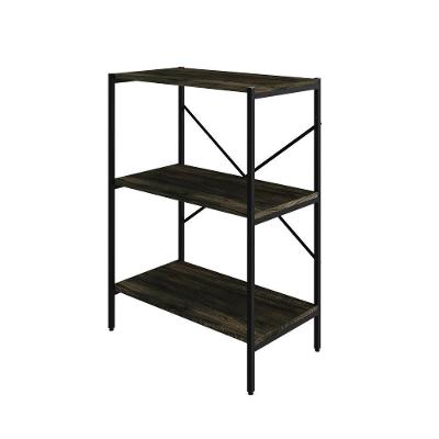 Estante C/03 Prateleiras 84x60x33cm Tub Tueh863 Carvalho Dark - Est.preta Carvalho Dark / Est.preta