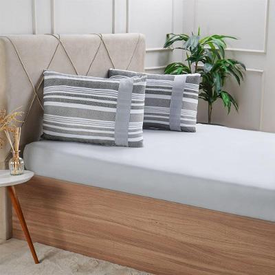 Jogo De Cama King Malha 3 Pçs Bella Cama New 190x200cm Cinza