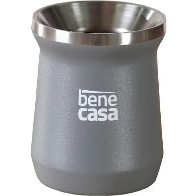 Cuia Térmica Para Chimarrão Tereré Matte 300ml Cinza