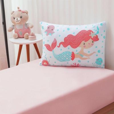 Jogo De Cama Kids Solteiro Infantil Malha 88x188x25cm Sereia