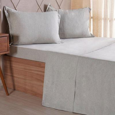 Jogo De Cama Casal 4 Pçs Line Stile 100% Poliéster 138x188x30cm Verde Alfafa