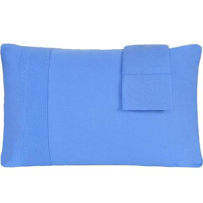 Jogo De Fronhas Bella Cama Malha 100% Algodão 50x70cm Azul