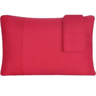 Jogo De Fronhas Bella Cama Malha 100% Algodão 50x70cm Vermelho