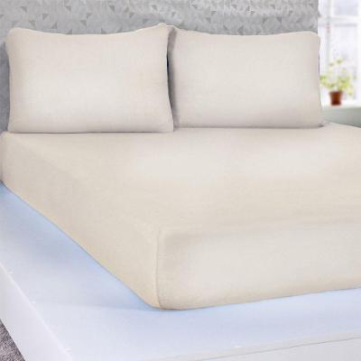 Jogo De Cama Casal Serena 3 Pçs Malha 100% Algodão 138x188x23cm Pérola