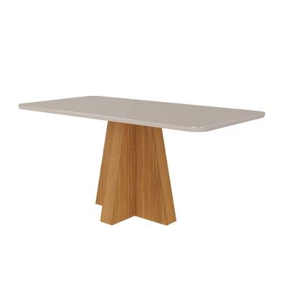 Mesa De Jantar 6 Lugares 160cm Maite Nature/off White Cimol