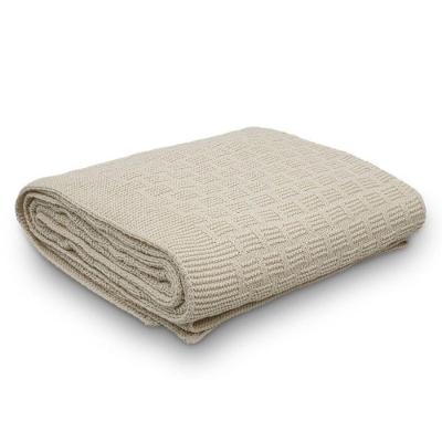 Manta Decorativa Para Sofá Tricot Golden 1,60m X 2,20m 100% Algodão Natural