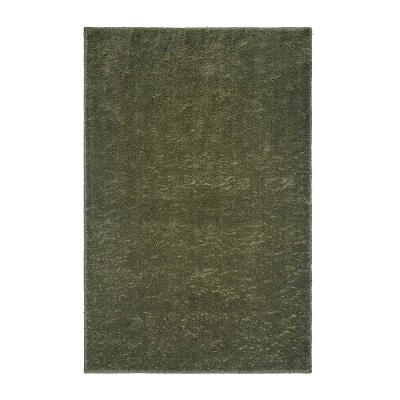 Tapete Para Sala Felpudo Plush 32 Verde Fendi 1,00x1,50m