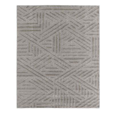 Tapete Para Sala Realce Trama 51 Cinza 1,00x1,50m