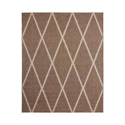 Tapete Para Sala Sisal Eco-nature Geo 70 Marrom 3,00x4,00m