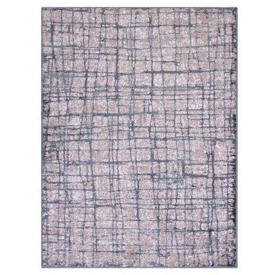 Tapete Para Sala Classic Maldivas 19 Chumbo Azul 1,00x1,50m