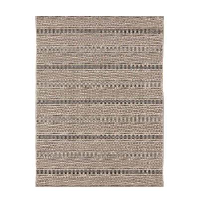 Passadeira Eco-nature Riscas 77 Bege Chumbo 0,57x1,80m