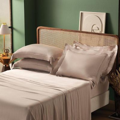 Jogo De Cama 100% Bambu Fibras Naturais 4 Peças 350 Fios Rosa Soft - Casal