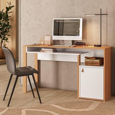 Escrivaninha Mesa Para Computador Telasul Versa Home 1 Porta Freijó/branco