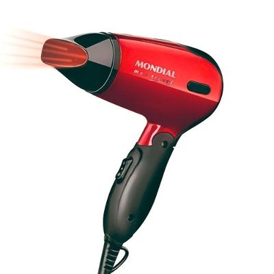 Secador de Cabelo Max Travel 1200w Sc-10 Vermelho Bivolt