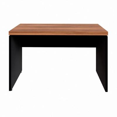 Mesa Escrivaninha Retangular Office 150cm Pé Painel Nogal/preto