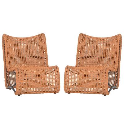 2 Cadeiras Poltronas Texas Corda Náutica Varanda Jardim Terra Cota