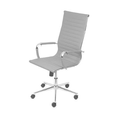 Cadeira Or-3301 Alta Corino Com Base De Rodízio Or Design Cinza