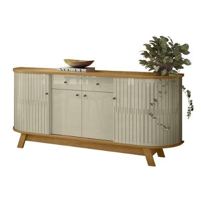 Balcão Buffet Sala De Jantar 183cm Mônica Z10 Cumaru-opala - Mpozenato