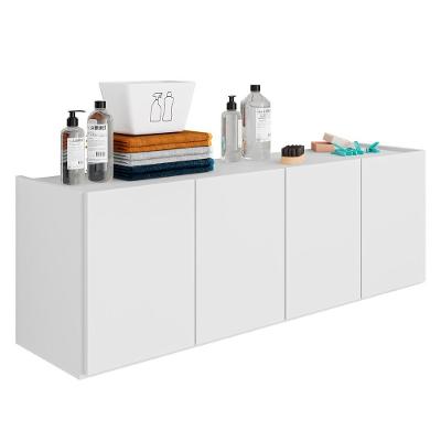 Balcão Suspenso Multiuso Lavanderia 118cm Monna Branco Z34 - Mpozenato